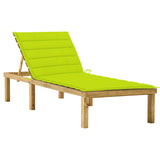 vidaXL Sun Lounger with Anthracite Cushion Impregnated Pinewood