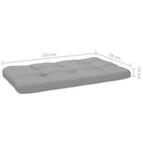 vidaXL Tweezitsbank pallet met kussens grijs geïmpregneerd grenenhout