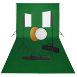 vidaXL Photo Studio Set with Softbox Lights, Background, and Reflector