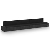 vidaXL 9-delige Loungeset met kussens poly rattan zwart