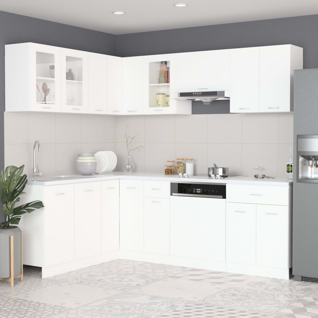vidaXL 11-Piece Kitchen Cabinet Set Lyon Engineered Wood Old Wood Colour