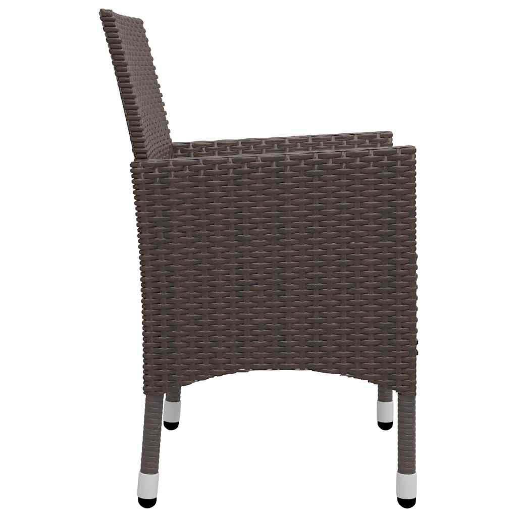 vidaXL 3-delige Tuinset zwart
