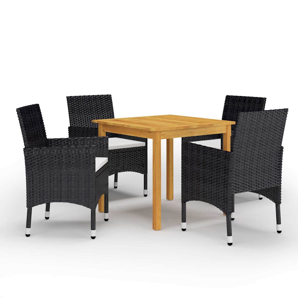 vidaXL 3-delige Tuinset zwart