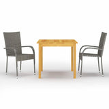 vidaXL 3-Piece Garden Lounge Set Brown
