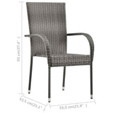 vidaXL 3-Piece Garden Lounge Set Brown