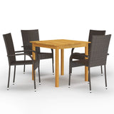 vidaXL 3-Piece Garden Lounge Set Brown