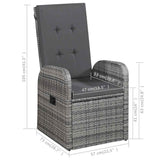 vidaXL 3-Piece Garden Lounge Set Grey