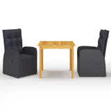 vidaXL 3-Piece Garden Lounge Set Grey