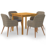 vidaXL 3-Piece Garden Dining Set Black