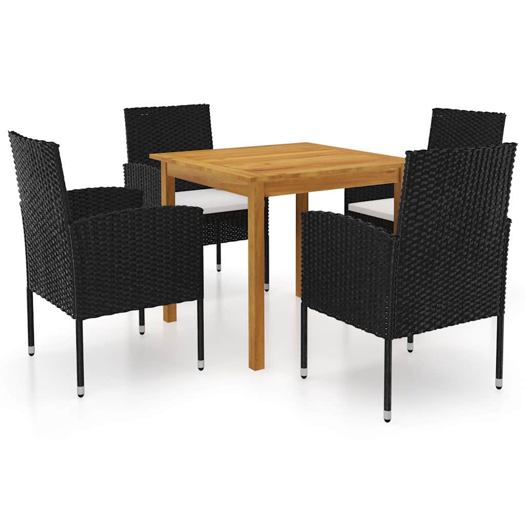 vidaXL 3-delige Tuinset zwart