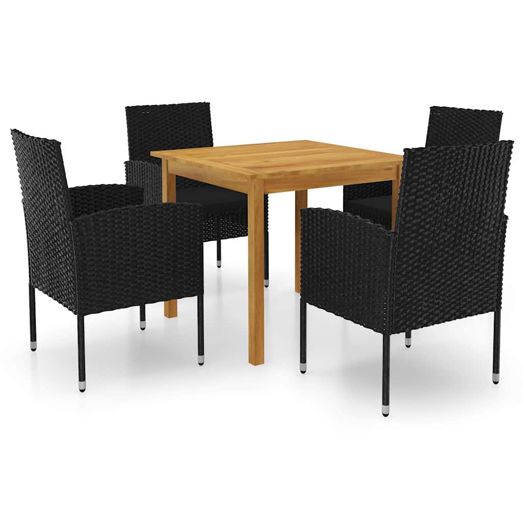 vidaXL 3-delige Tuinset zwart