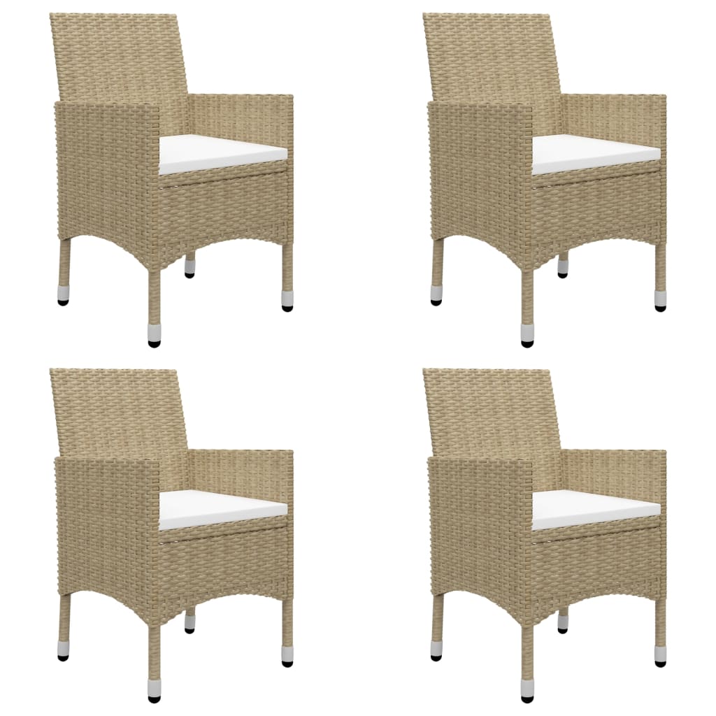 vidaXL 5-piece Garden Dining Set Black