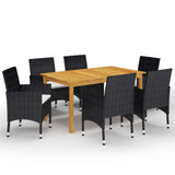 vidaXL 5-piece Garden Dining Set Black