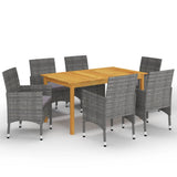 vidaXL 5-piece Garden Dining Set Black