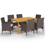 vidaXL 5-piece Garden Dining Set Black