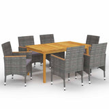 vidaXL 5-piece Garden Dining Set Black