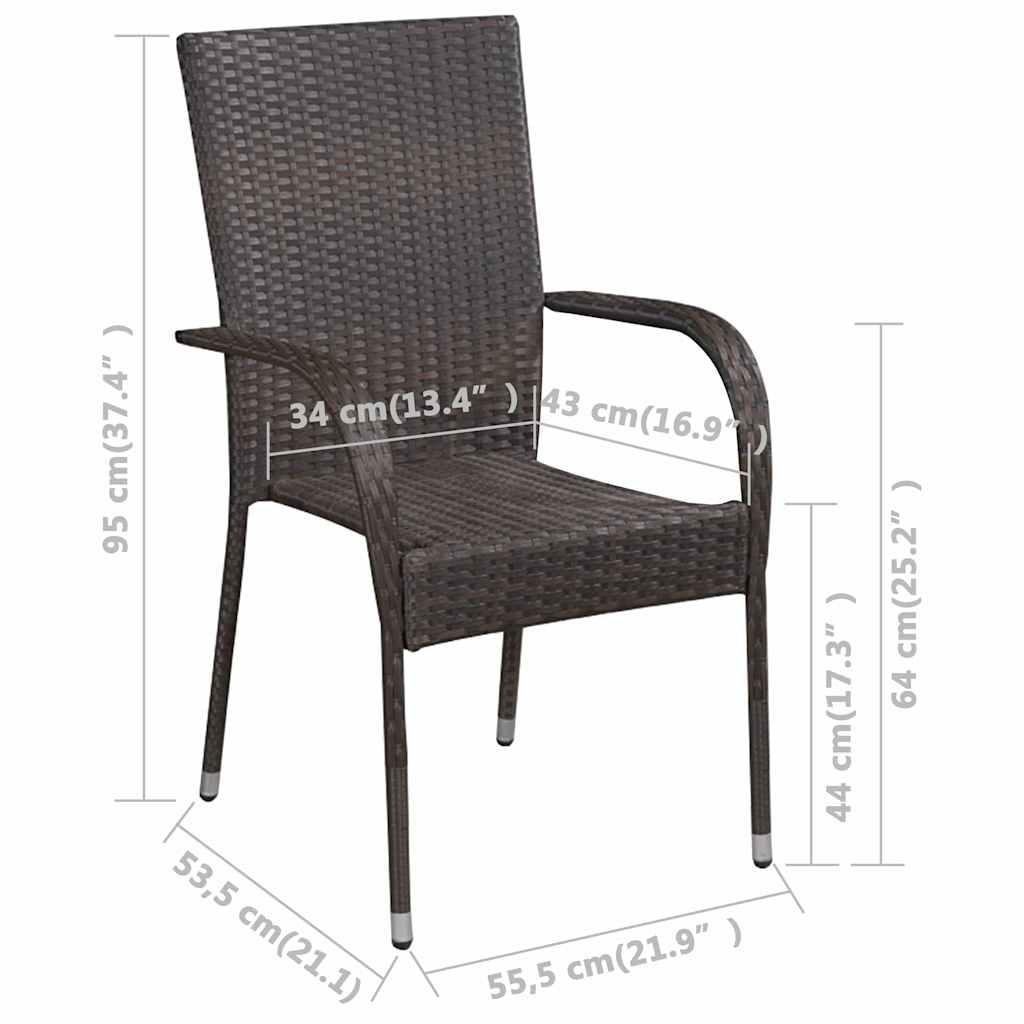 vidaXL 5-delige Tuinset bruin