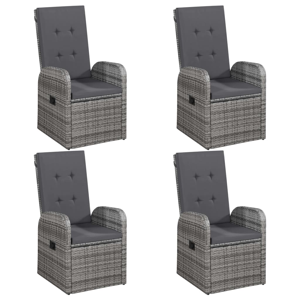 vidaXL 5-Piece Garden Dining Set Grey