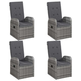 vidaXL 5-Piece Garden Dining Set Grey