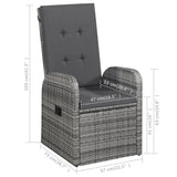 vidaXL 5-Piece Garden Dining Set Grey