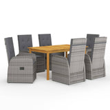 vidaXL 5-Piece Garden Dining Set Grey