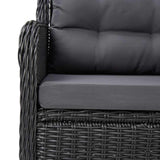 vidaXL 5-piece Garden Dining Set Black