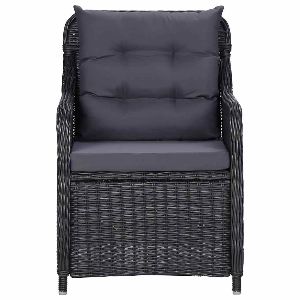 vidaXL 5-piece Garden Dining Set Black