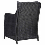 vidaXL 5-piece Garden Dining Set Black
