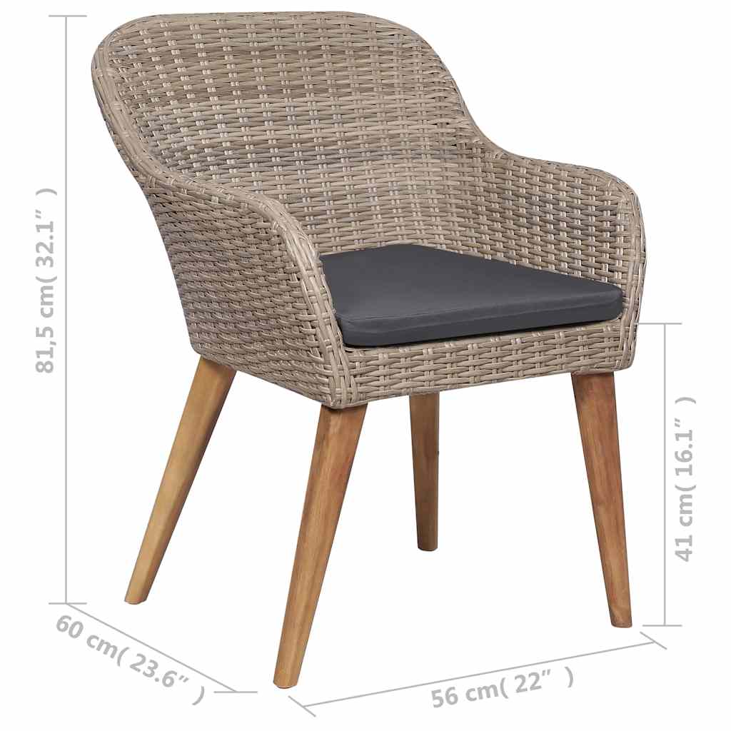 vidaXL 5-delige Tuinset zwart