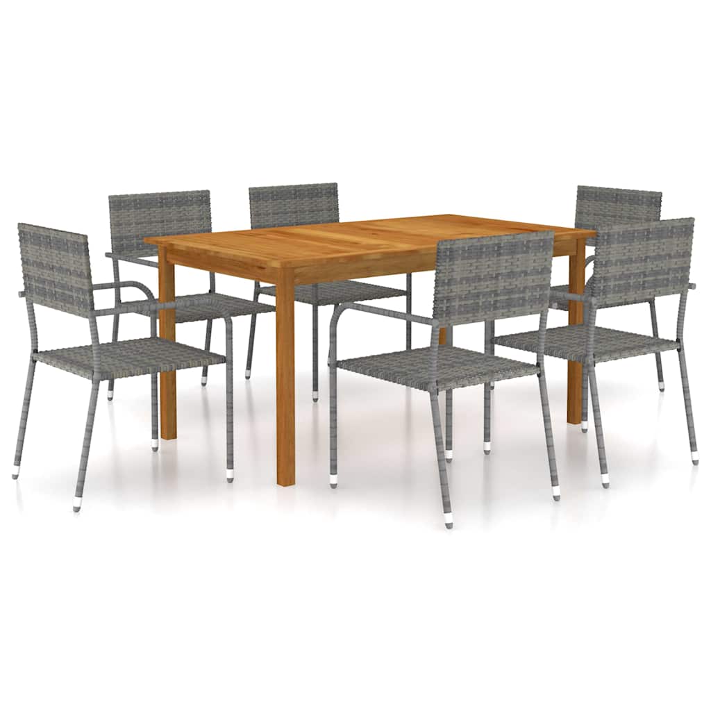 vidaXL 5-piece Garden Dining Set black