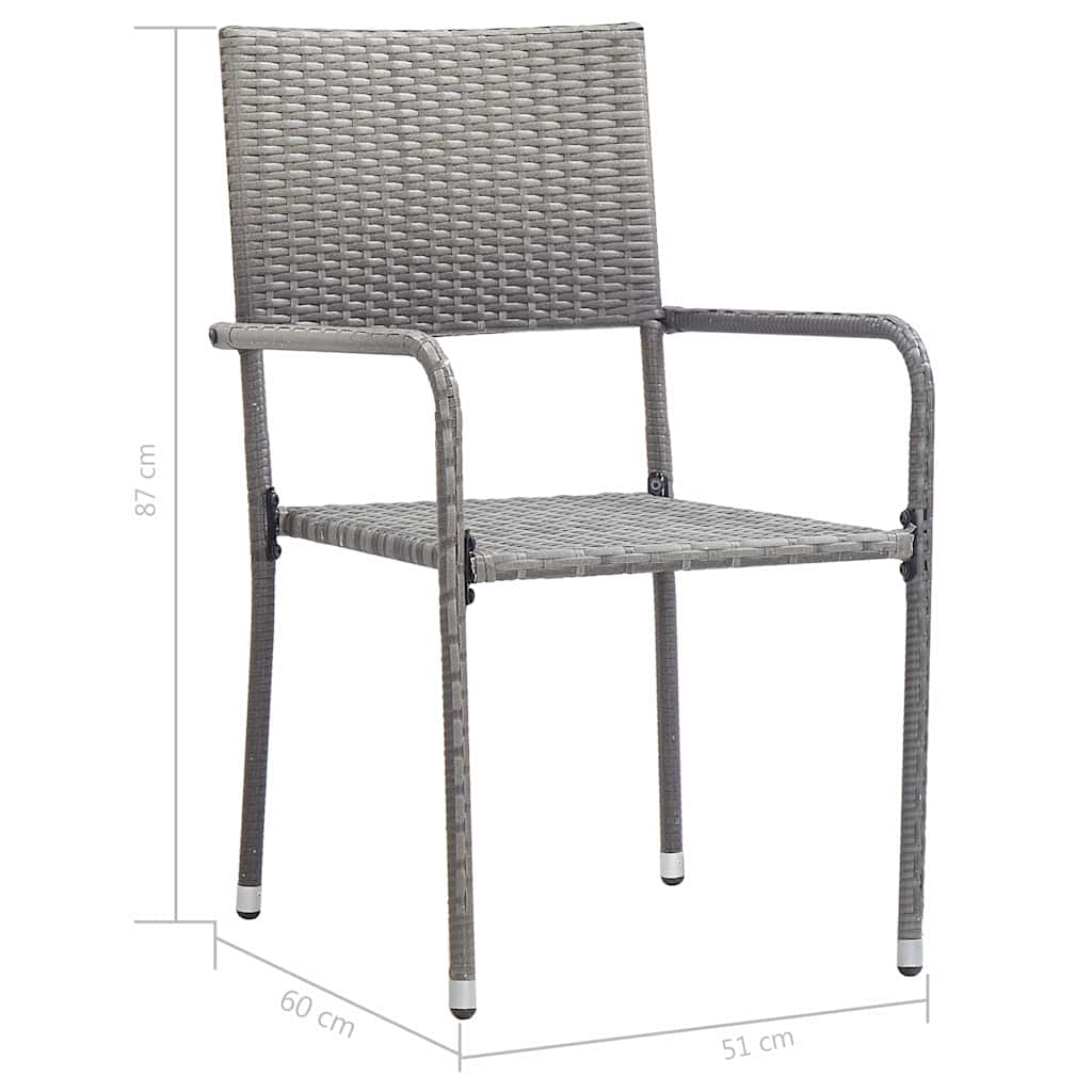 vidaXL 5-piece Garden Dining Set black