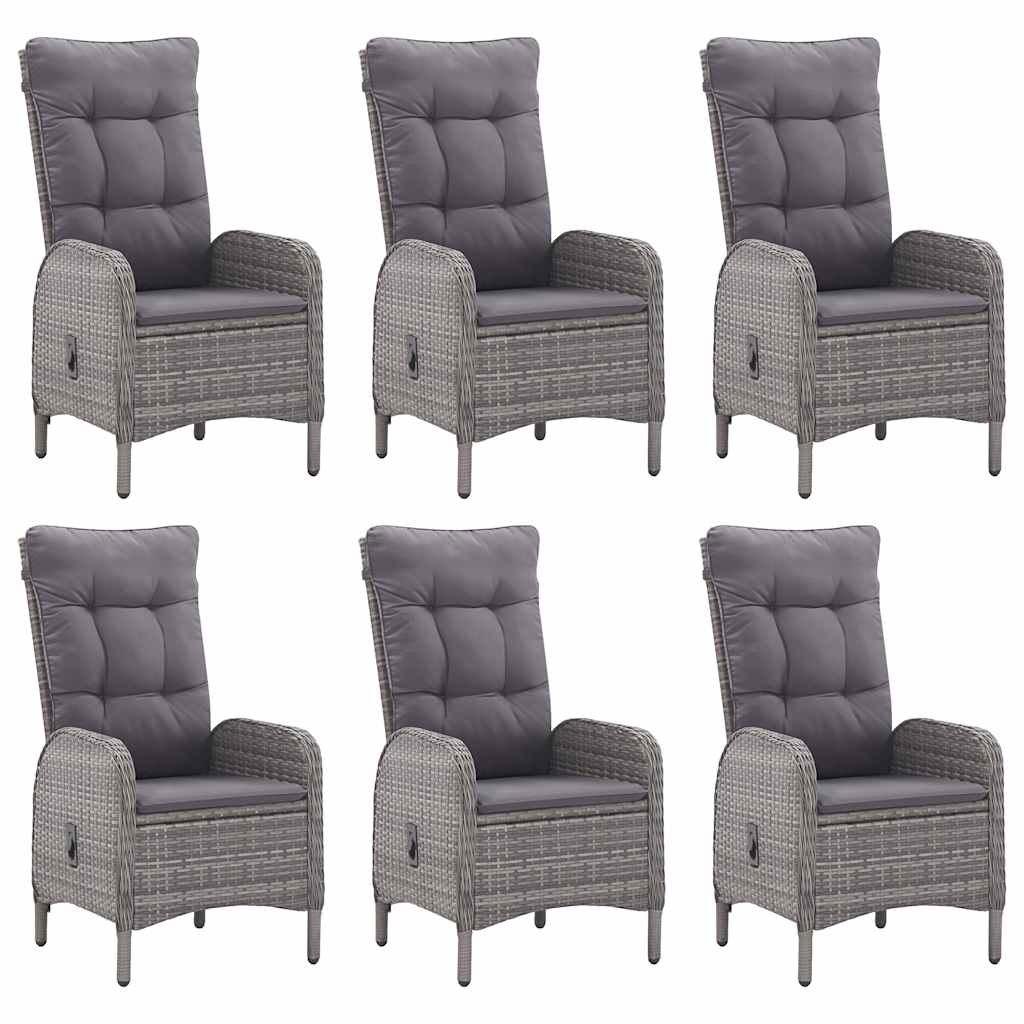vidaXL 7-Piece Garden Dining Set Grey