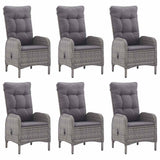 vidaXL 7-Piece Garden Dining Set Grey