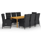 vidaXL 7-Piece Garden Dining Set Grey