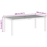 vidaXL 11-Piece Garden Dining Set Black