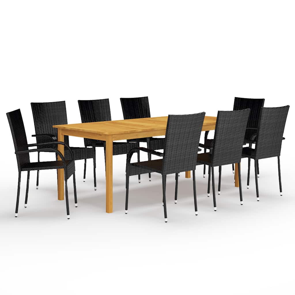 vidaXL 7-Piece Garden Dining Set Brown
