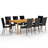 vidaXL 7-Piece Garden Dining Set Brown