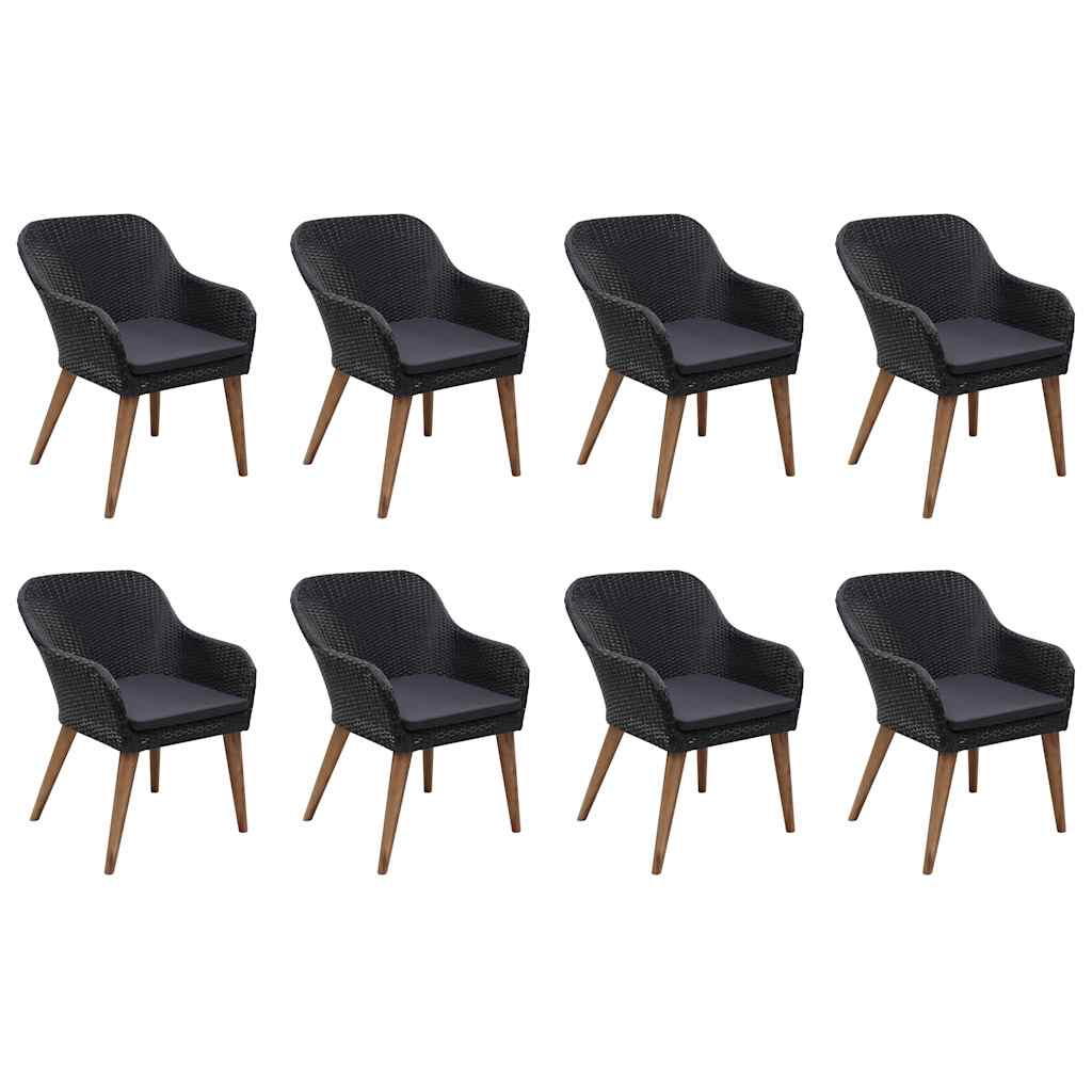 vidaXL 7-delige Tuinset zwart
