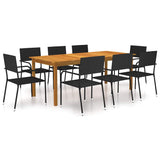 vidaXL 7-Piece Garden Dining Set Grey