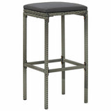 vidaXL 3-Piece Garden Bar Set with Cushions Brown