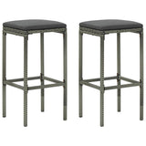 vidaXL 3-Piece Garden Bar Set with Cushions Brown