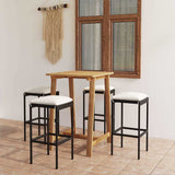 vidaXL 3-Piece Garden Bar Set with Cushions Brown