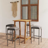 vidaXL 3-Piece Garden Bar Set with Cushions Brown