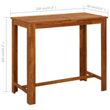 vidaXL 5-Piece Garden Bar Set with Cushions Brown