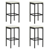 vidaXL 5-Piece Garden Bar Set with Cushions Brown
