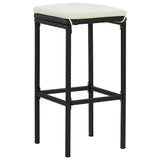 vidaXL 5-Piece Garden Bar Set with Cushions Brown