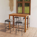 vidaXL 5-Piece Garden Bar Set with Cushions Brown