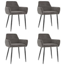 vidaXL Chaises de salle à manger 4 pcs velours gris foncé