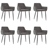 vidaXL Eetkamerstoelen 4 st fluweel donkergrijs