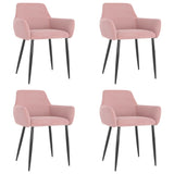 vidaXL Eetkamerstoelen 4 st fluweel donkergrijs